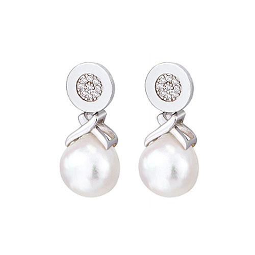 Pearl Ball Drop Earrings