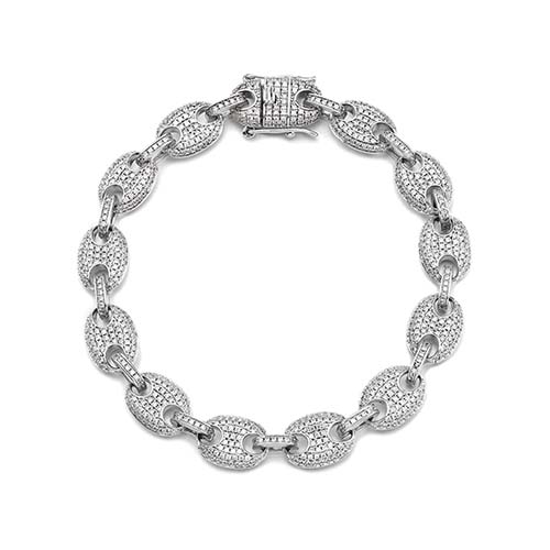 Cuban Link Chain Silver Bracelet