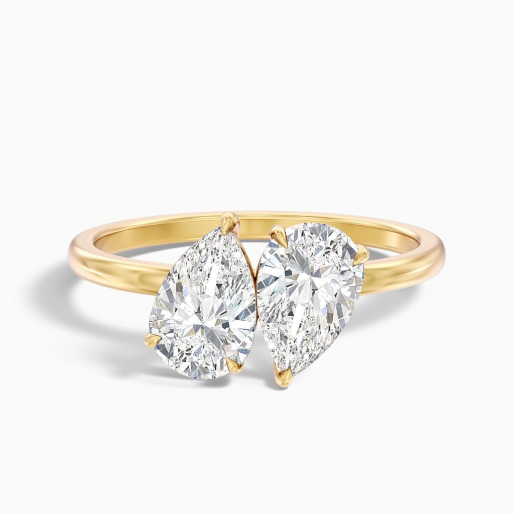 Moissanite Ring in 18k Yellow Gold