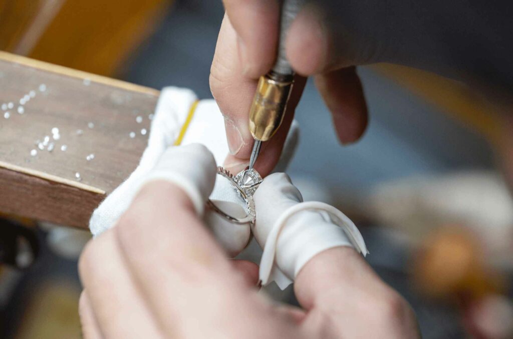 crafting a piece of jewelry in China jewelry factory