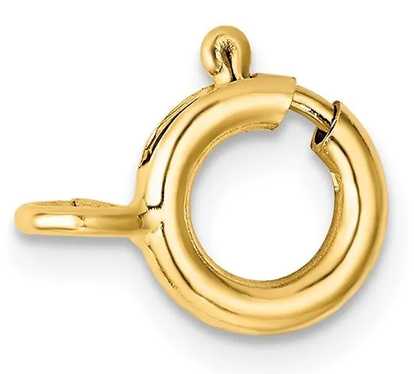 14K yellow gold spring ring clasp