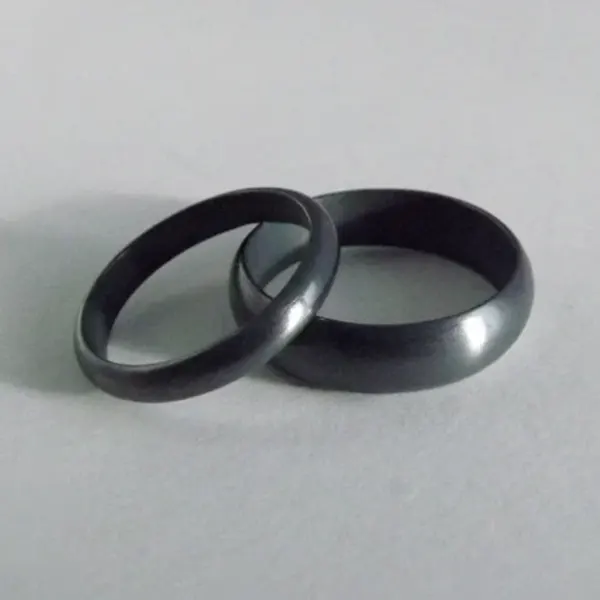 oxidized silver rings coated with dark patina