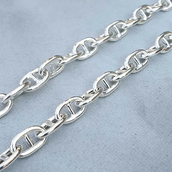sterling silver anchor chain necklace