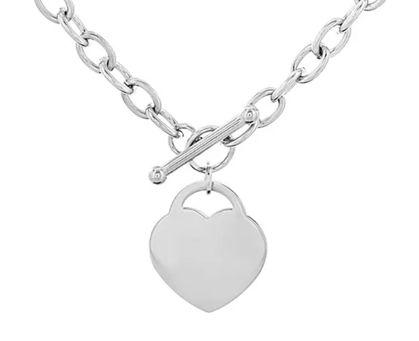 sterling silver toggle clasp necklace