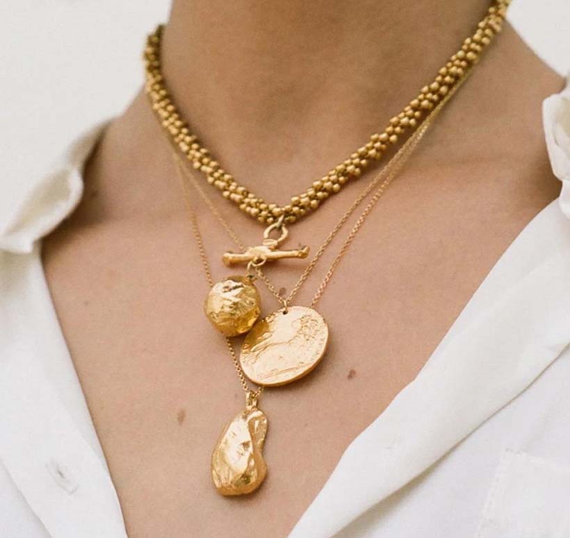 gold plated necklace