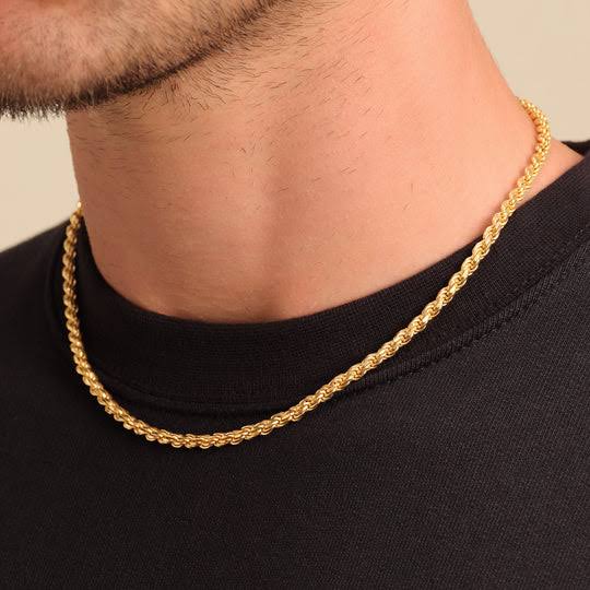 Yellow Intricate Rope Chain