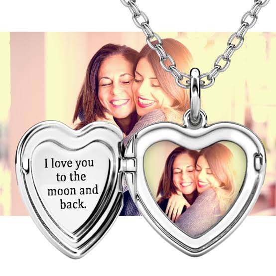 Personalized Photo Heart Locket Necklace