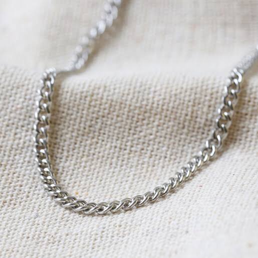 Men's Stainless Steel Curb Chain Necklace