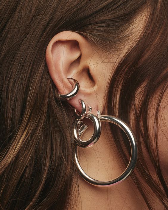 transparent e-coating earrings