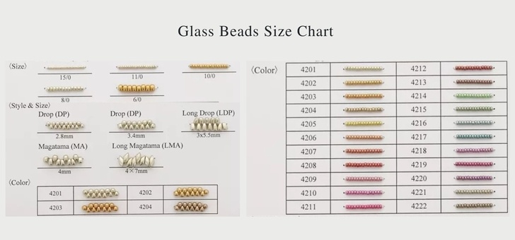 Glass Beads Size Chart for Jewelry Making