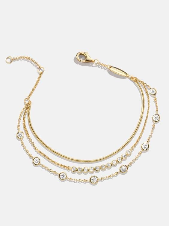 18k Gold Plated Layered Bracelet