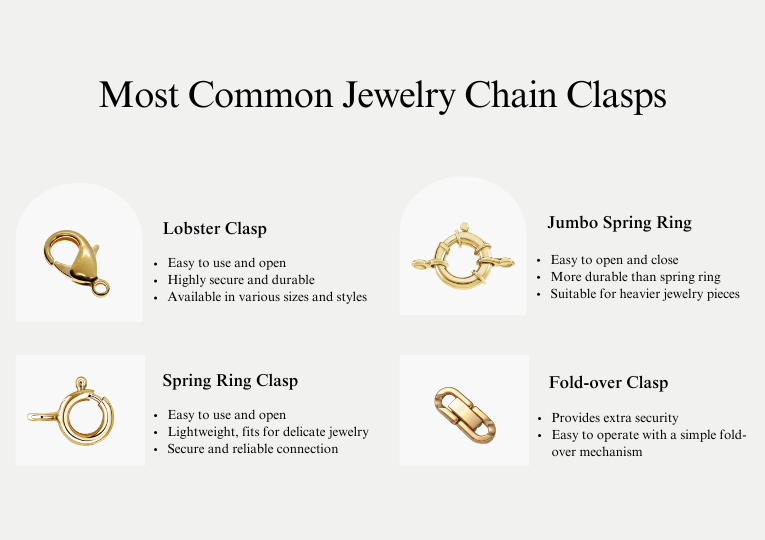 Most Common Jewelry Chain Clasps