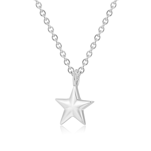 925 Silver Five-Pointed Star Pendant Necklace