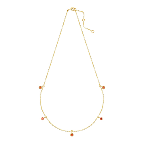 CZ Stone Gold Plated Silver Necklace