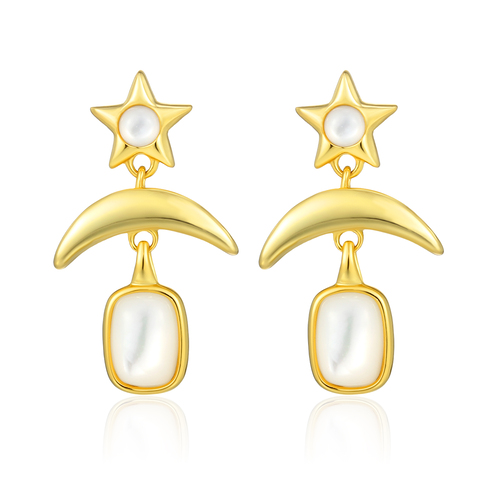 Celestial Mother of Pearl Earrings