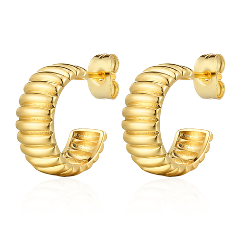 Charlotte Brass Hoop Earrings