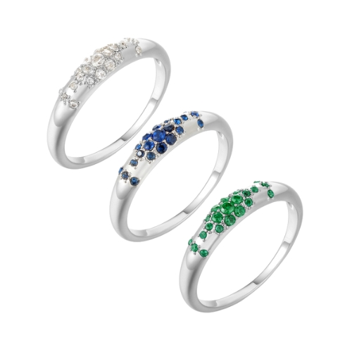 Cubic Zirconia Palladium Rings