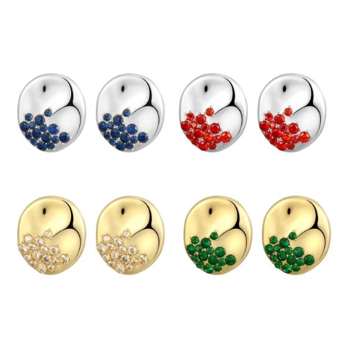 Cubic Zirconia Silver Stud Earrings