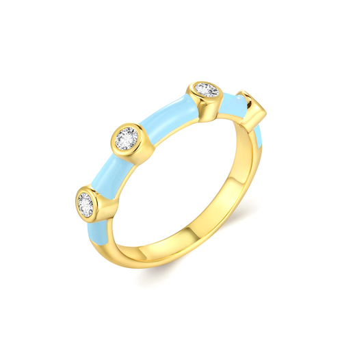 Diamond Enamal Ring