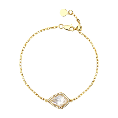 Diamond Silver Charm Bracelet