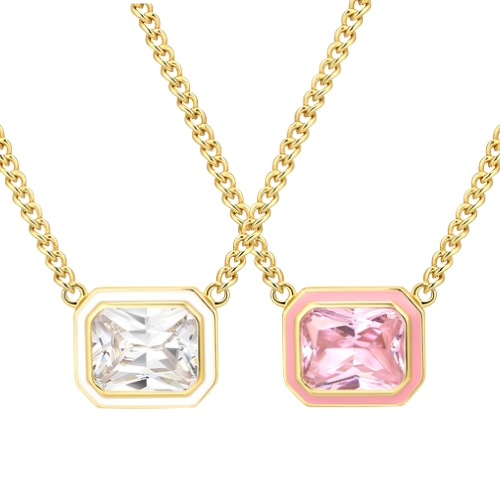 Enamel Gold Plated Brass Necklaces
