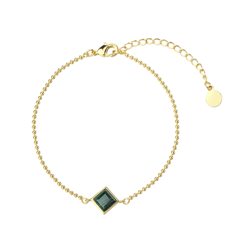 Gemstones Gold Plated Silver Bracelet