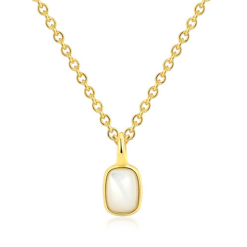 MOP Gold Plated Silver Necklace Pendant