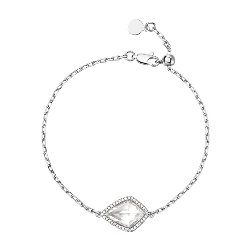 Silver Bracelet With Diamond Pendant