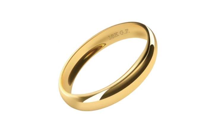 18 karat GF Gold Ring Stamp