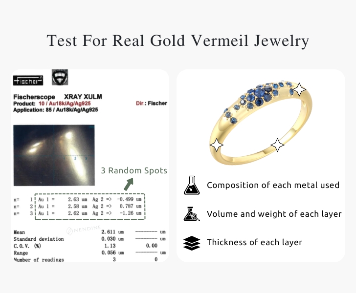 Fischerscope Test For Real Gold Vermeil Jewelry